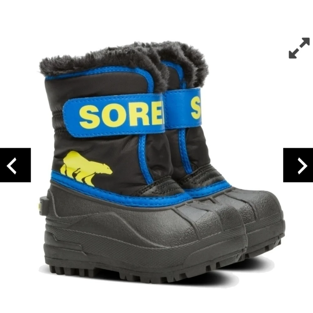 Sorel Toddler Snow Commander Boot – Black, Super Blue